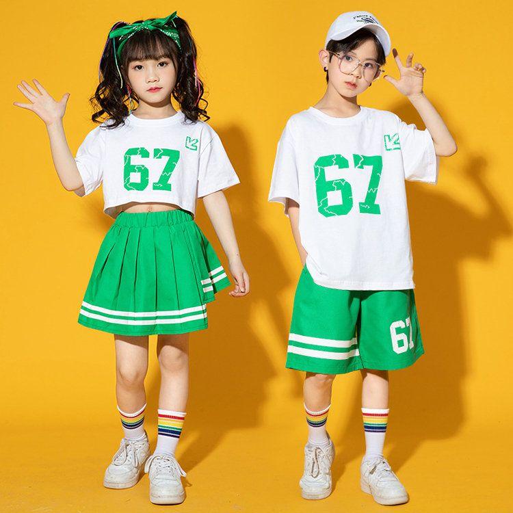 チア チアガール 女の子 男の子 韓国 キッズ ダンス衣装 セットアップ