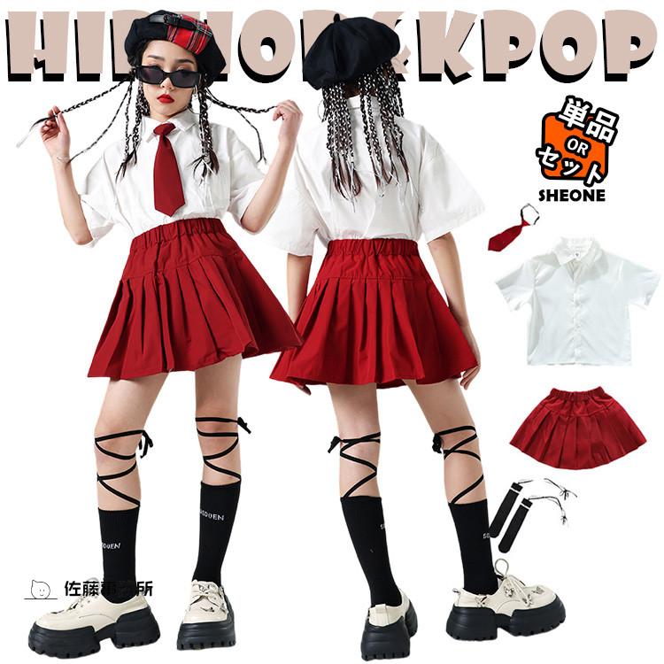 女の子 チア チアガール 韓国 k-pop キッズ ダンス衣装 セットアップ