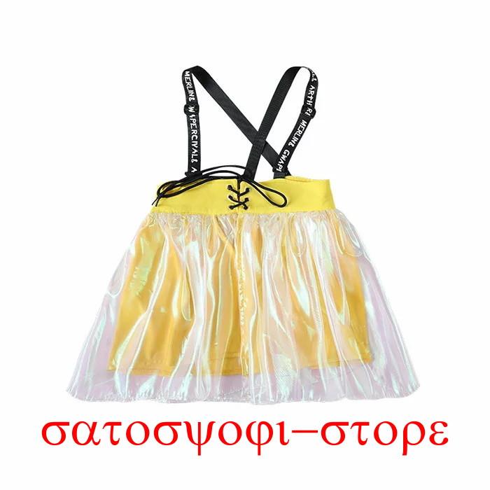 キッズ ダンス チアガール 衣装 ヒップホップ セットアップ（ジャンパースカート+トップス+パンツ） 女の子 子供服 キッズ ワンピース 衣装 ノースリーブ トップ | ブランド登録なし | 14