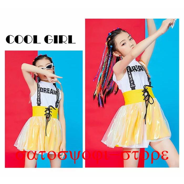 キッズ ダンス チアガール 衣装 ヒップホップ セットアップ（ジャンパースカート+トップス+パンツ） 女の子 子供服 キッズ ワンピース 衣装 ノースリーブ トップ | ブランド登録なし | 06