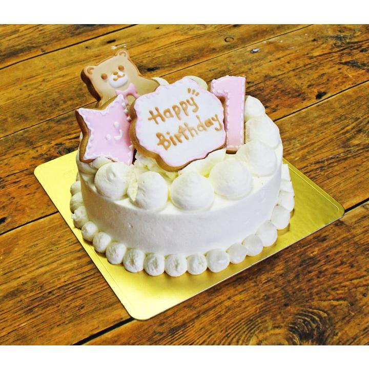 お祝いケーキ 手作り ファーストバースデーケーキ 1歳 誕生日 アイシングクッキー バースデー デコレーションケーキ ピンク5号15cm St040p 安心とおいしさが詰まったお祝いおこわの店佐徳 通販 Yahoo ショッピング