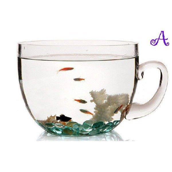 送料無料 金魚鉢 手作り ガラス製(14011430)