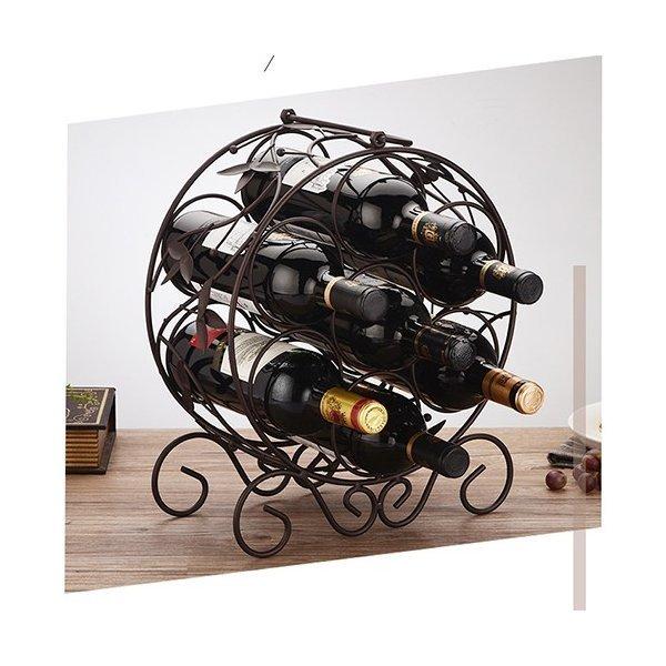 ワインラック壁掛けワインラック グラスホルダー付き 金属製吊り下げ式