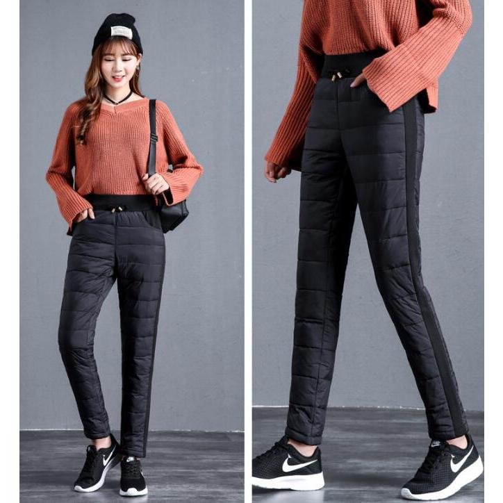 送料無料 ダウンパンツ レディース ロングパンツ スキニーパンツ