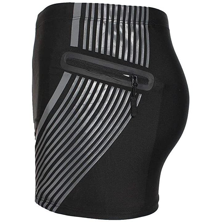 水泳パンツ メンズ ボクサー型水着 ポケット スイムキャップ 競泳パンツ 競泳水着 スイムウェア 無地 大きいサイズ(s2107241393) | ブランド登録なし | 02