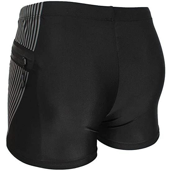 水泳パンツ メンズ ボクサー型水着 ポケット スイムキャップ 競泳パンツ 競泳水着 スイムウェア 無地 大きいサイズ(s2107241393) | ブランド登録なし | 03
