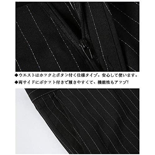 ストライプ スラックス メンズ ビジネス 通勤 スーツパンツ ストレート