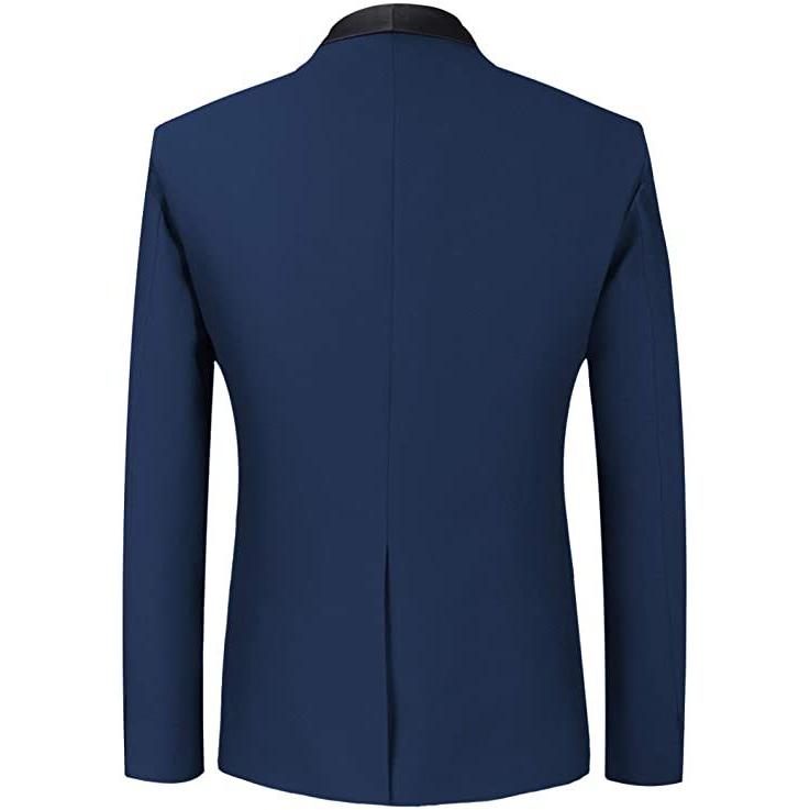 メンズ ショール ラペル 3ピース スーツ スリムフィット ワンボタン ドレススーツ ブレザー ジャケット パンツ タックス(s2107250104) | ブランド登録なし | 01