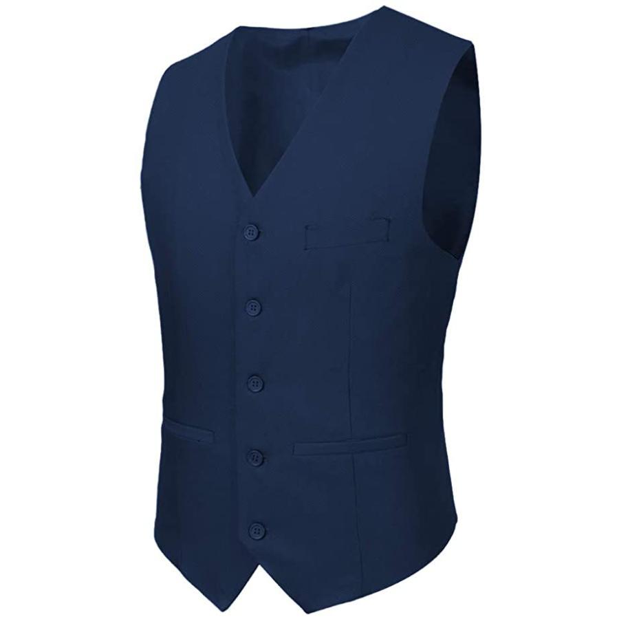 メンズ ショール ラペル 3ピース スーツ スリムフィット ワンボタン ドレススーツ ブレザー ジャケット パンツ タックス(s2107250104) | ブランド登録なし | 02