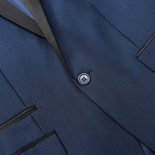 メンズ ショール ラペル 3ピース スーツ スリムフィット ワンボタン ドレススーツ ブレザー ジャケット パンツ タックス(s2107250104) | ブランド登録なし | 03