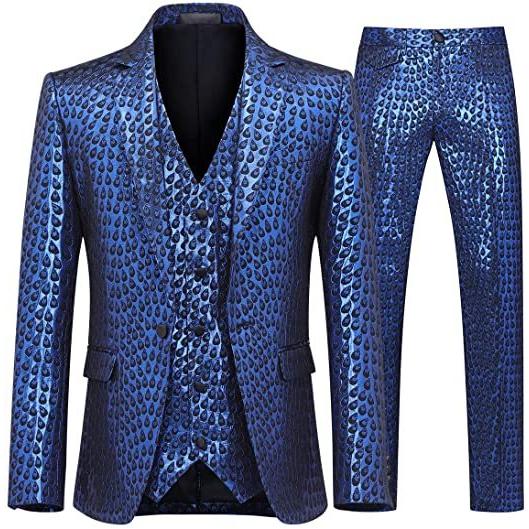 メンズスーツ スリムフィット スタイリッシュ プリント 花柄ドレススーツ ワンボタン ノッチラペル プロム タキシード(s2107250323)