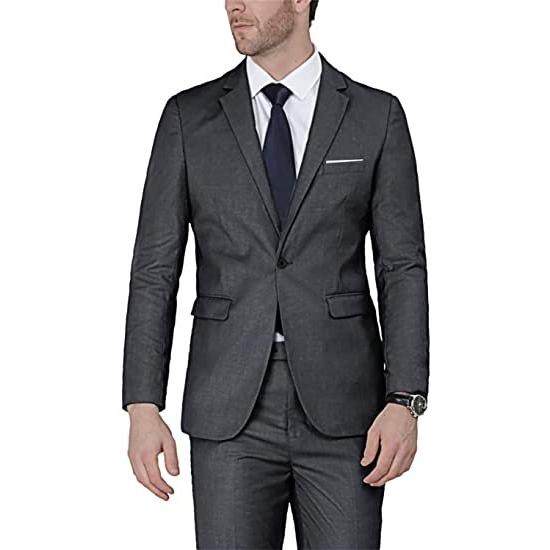 メンズ スーツ ワンボタン スリムフィット 2ピーススーツ ブレザー ジャケット パンツセット(s2107250545) | ブランド登録なし | 01