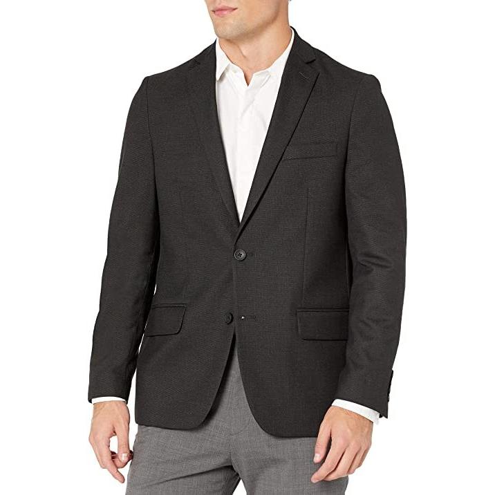 メンズ ストレッチ バスケット織り スリム 2つボタン サイドスーツ セパレートコート(s2107251168)