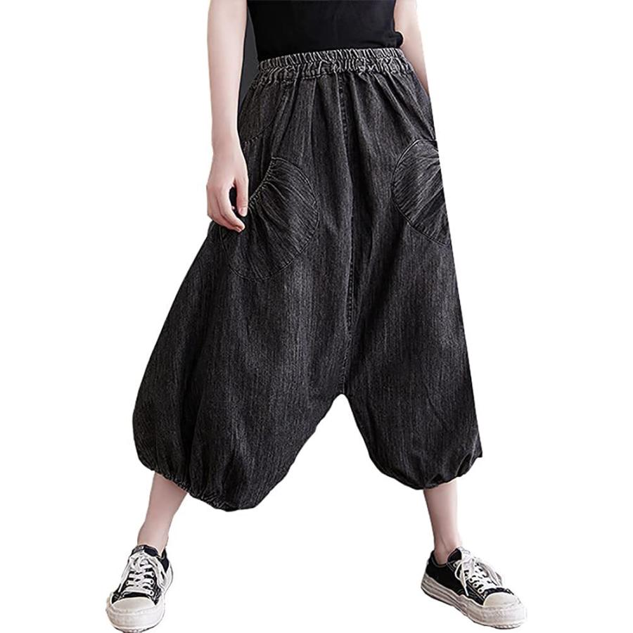 市場 レディース 綿麻風 可愛い ロングパンツ ズボン ボトムズ ガウチョパンツ