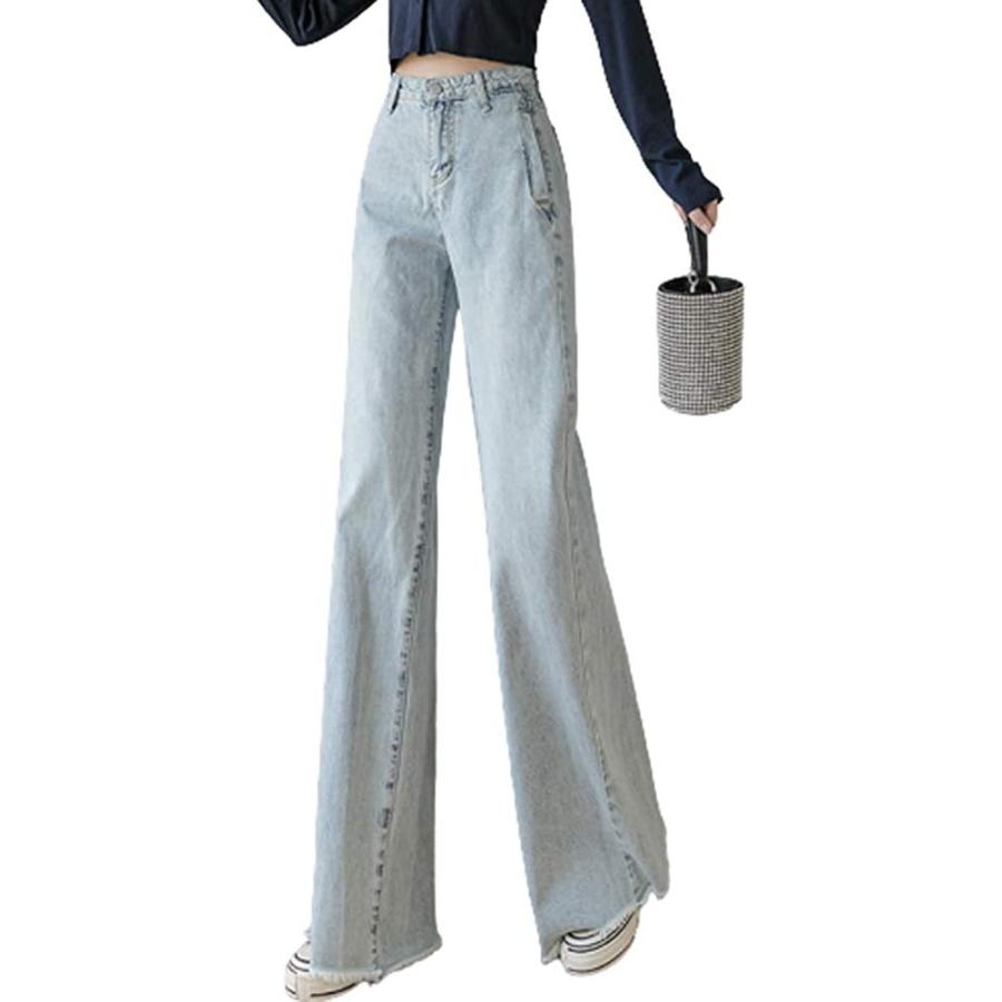 デニム ロングパンツ レディース ワイドパンツ ゆったり ジーンズ ブーツカット ハイウェスト着痩せ ボトムス 美脚 おしゃ Sc Sc ストーンオークガーデン 通販 Yahoo ショッピング