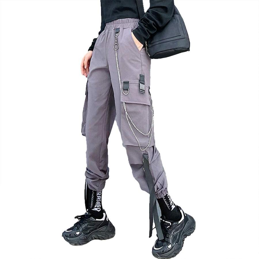 ロングパンツ レディース ゆったり カーゴパンツ 黒 ジョガーパンツ 韓国ファッション テーパードパンツ 大きいサイズ カジ Sc 史上最も激安