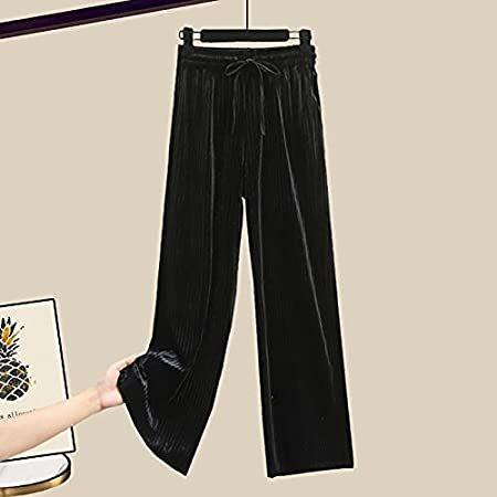 SGZYJ. 秋と冬の女の子のスーツの女性のニットカーディガンセーターワイドレッグパンツ二枚 (Color : B， Siz(sd06077)_2