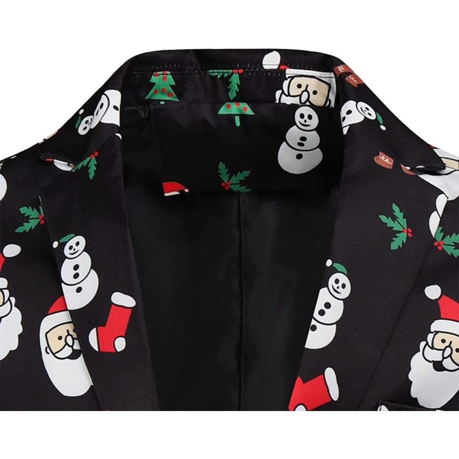 2個のクリスマスのスーツの雪だるましのタキシードジャケットが長いスーツのズボンのノベルティクリスマスの衣装 C-3XL(sd07050)｜satonana｜04