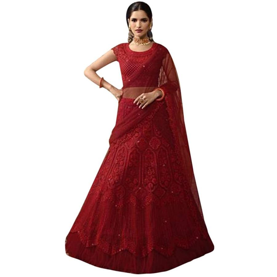 SHRI BALAJI 8712 Hit Indian Latest Red Net Lehenga Choli Heavy(sd07555)