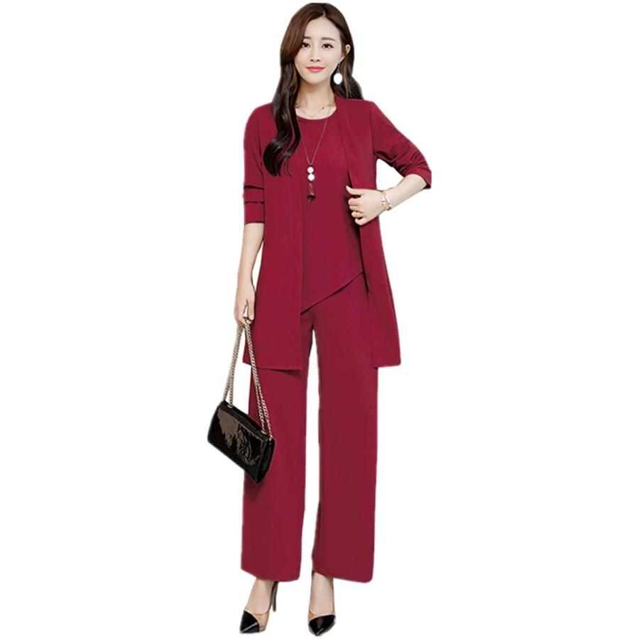 パンツスーツ レディース 3点セット セットアップ レディース スーツ ワイドパンツ シフォン パンツドレス キレイめ シン Sd110 Sd110 ストーンオークガーデン 通販 Yahoo ショッピング