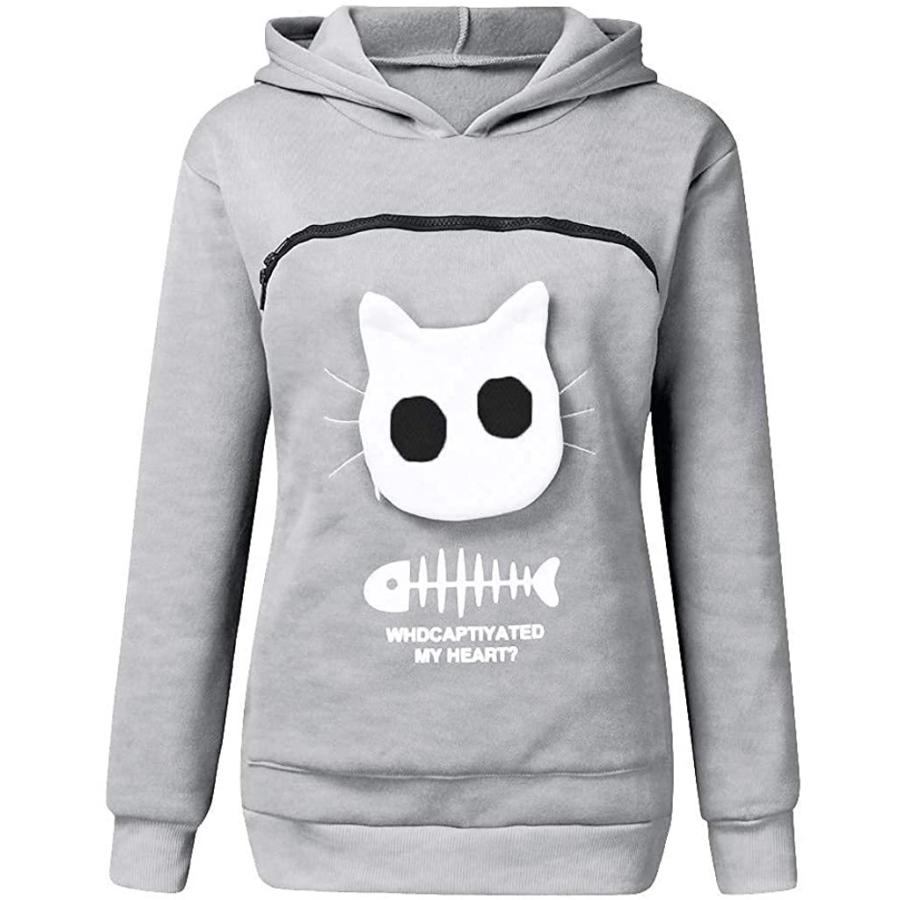 未使用　ケイトスペード　猫　パーカー　ねこ　ネコ　トレーナー セール】キャット切り替えフーディー（パーカー）｜kate spade new