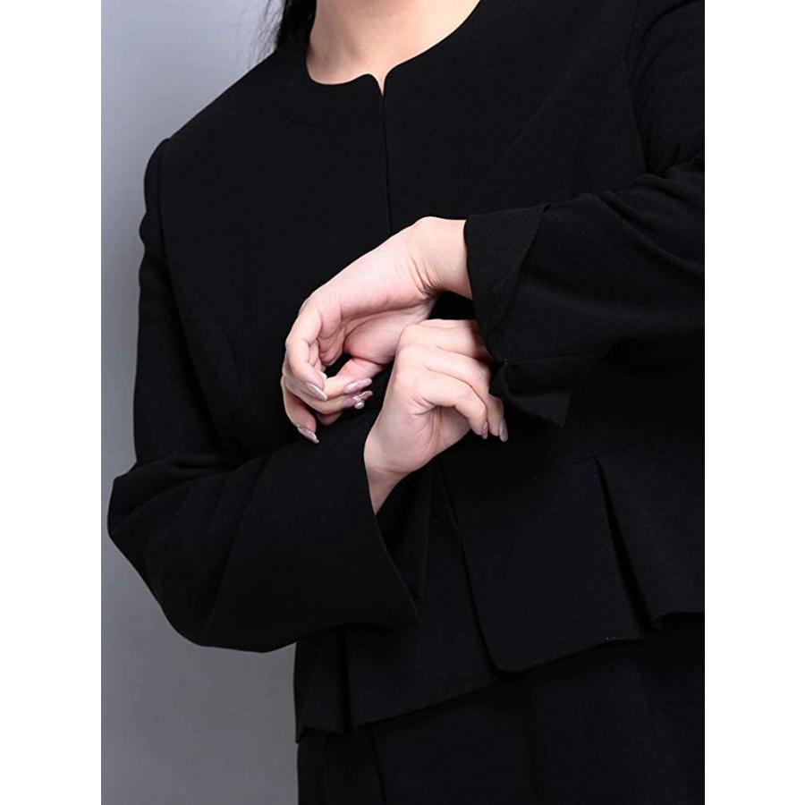 サカゼン DARJE 大きいサイズ レディース 礼服 ノーカラー ジャケット