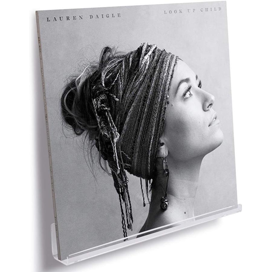 NIUBEE 透明 レコードラック アクリル製 レコード壁掛け棚 「2個セット