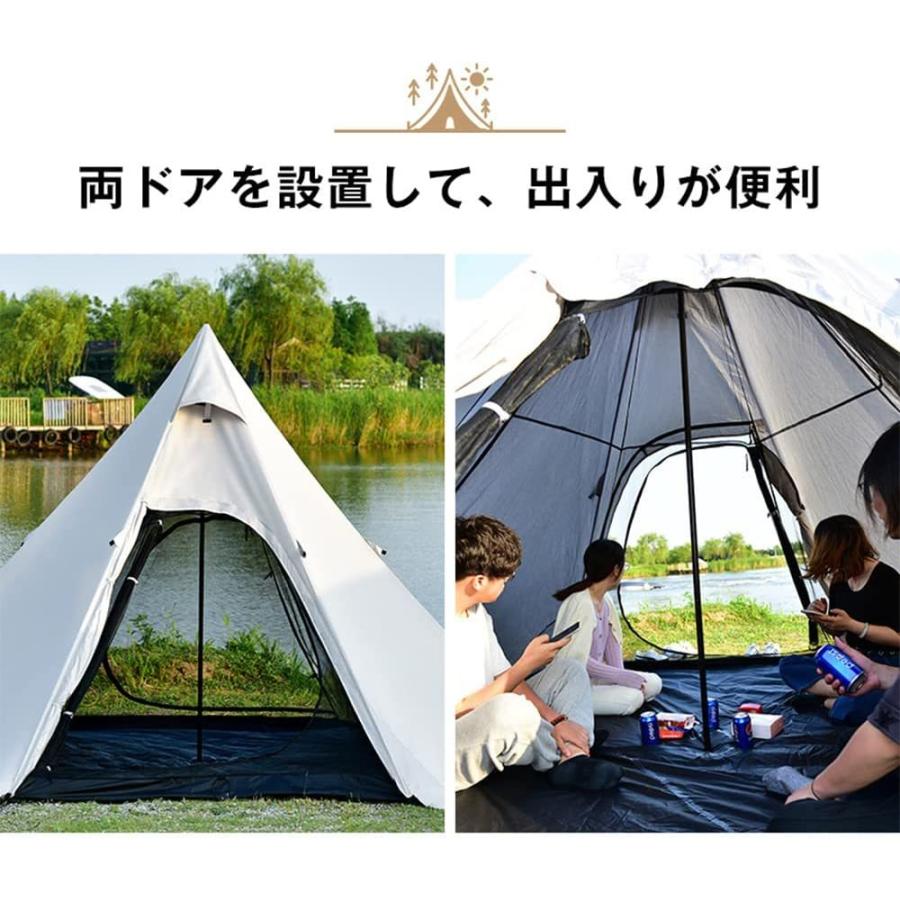 テント ワンタッチ 4-6人用 4m たーぷテント ファミリー 折りたたみ 二