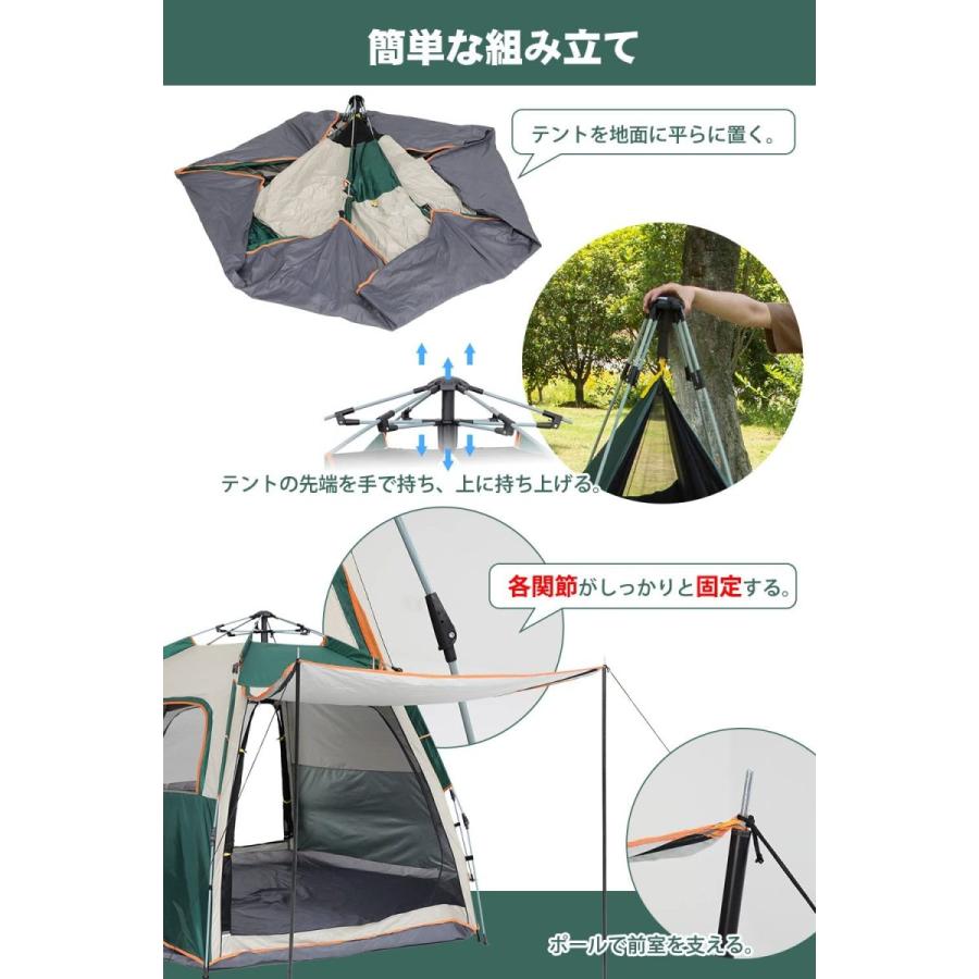 SOYON ワンタッチテント フルスクリーン式 2.1mX2.1m Coleman
