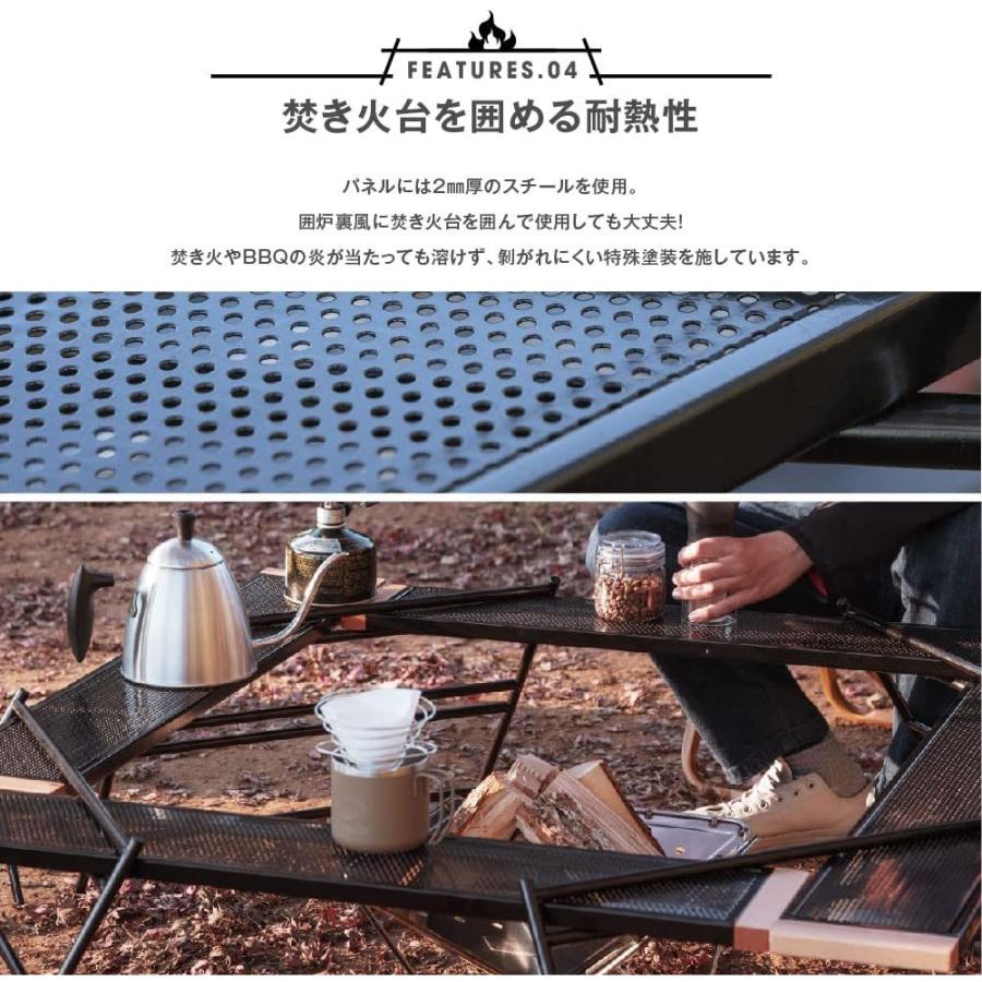 movement store アウトドア テーブル 囲炉裏テーブル アウトドア 焚き火テーブル バーベキューテーブル キャン(uc079)の画像