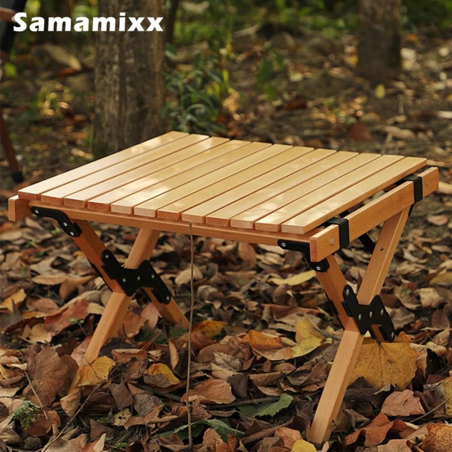 Samamixx アウトドアテーブル ロールテーブル 折りたたみ ロールトップ