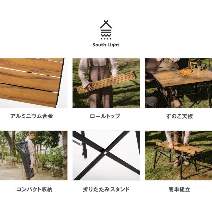 movement store アウトドアテーブル キャンプ 折りたたみ 組み立て 軽量 bbq ロースタイル すのこ 幅90(uc369)の画像