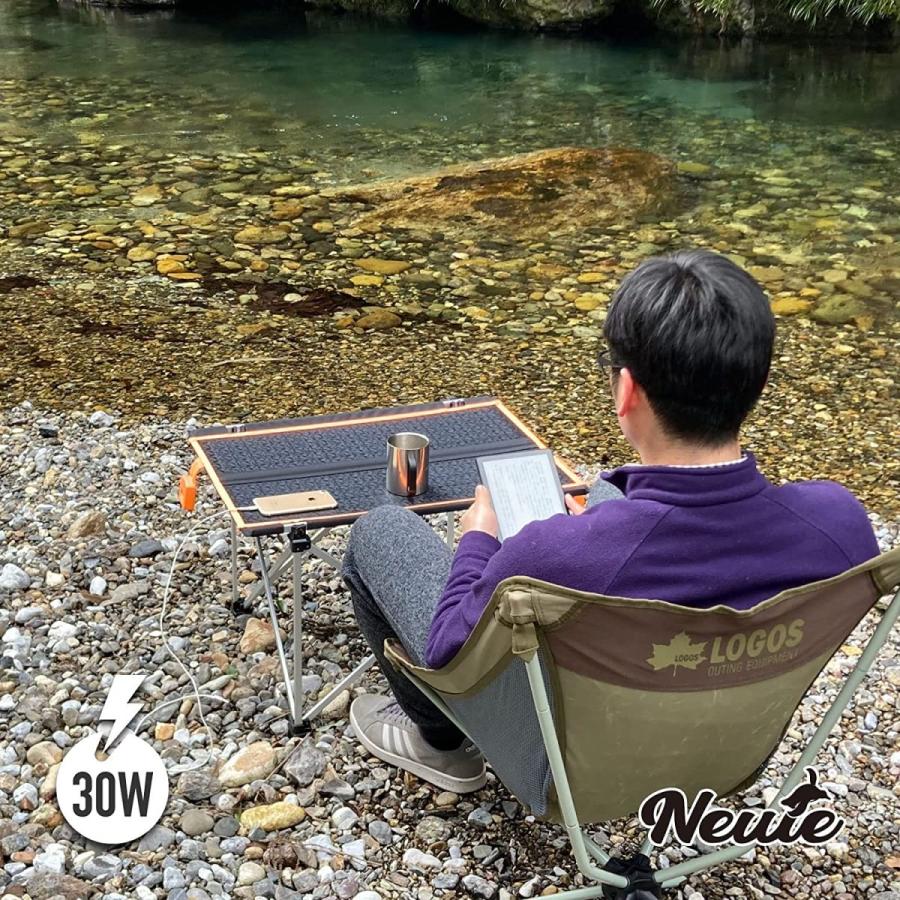 Newie(ニューウィー) ソーラーパネル付き折りたたみ式テーブル