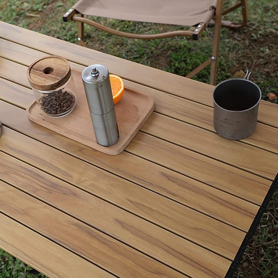 HITORHIKE キャンプ用アウトドアテーブル 折りたたみ ロールテーブル