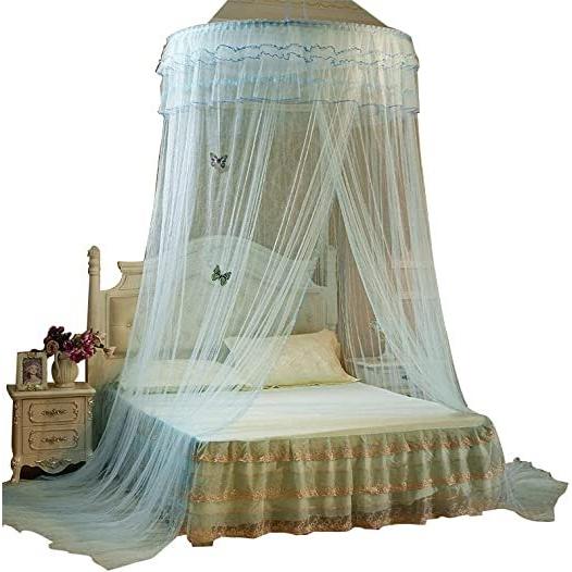 ベッド用蚊帳、ドーム付きベッドキャノピー、ダブルベッドとシングルベッド用ベッドキャノピー、ラウンドレース付き蚊帳(ui030)｜satonana