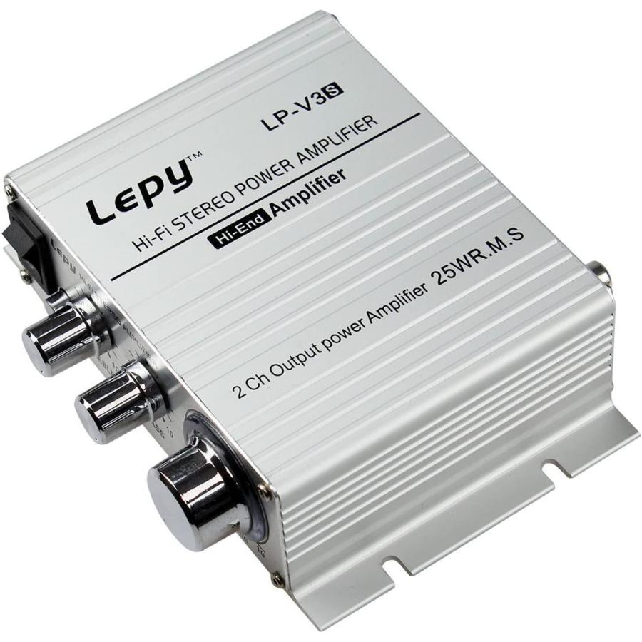 @たけ　Bose パワーアンプ ステレオ・モノラル対応 Lepy ステレオアンプ LP-V3S 【BOSE社パワーIC使用】V3S シルバー