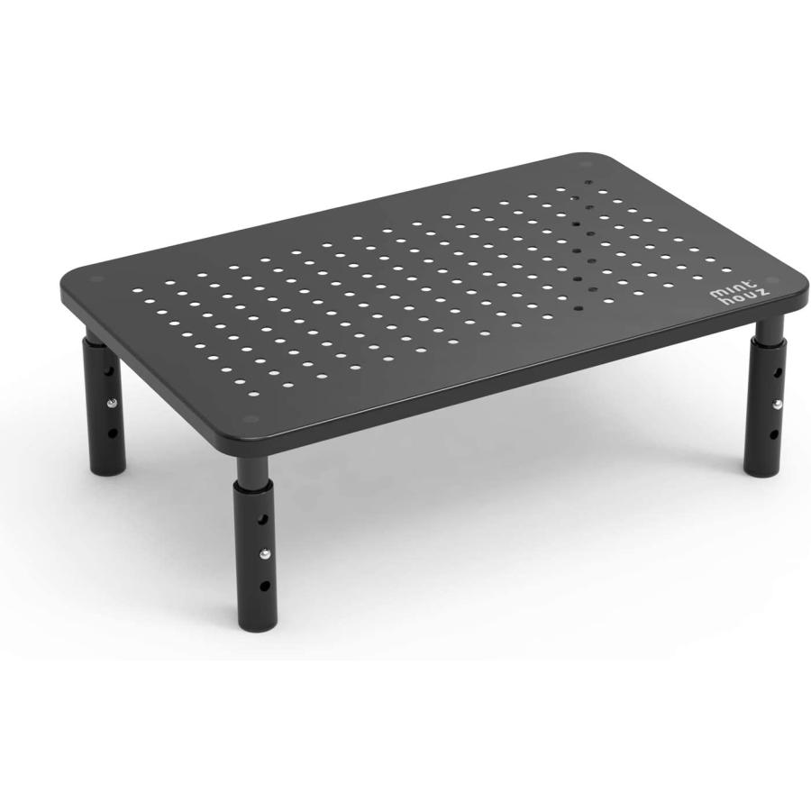 Minthouzモニタースタンド モニター台 金属製 PCスタンド パソコンデスク テーブルトップ 放熱穴設計 滑り止めゴム(ve006