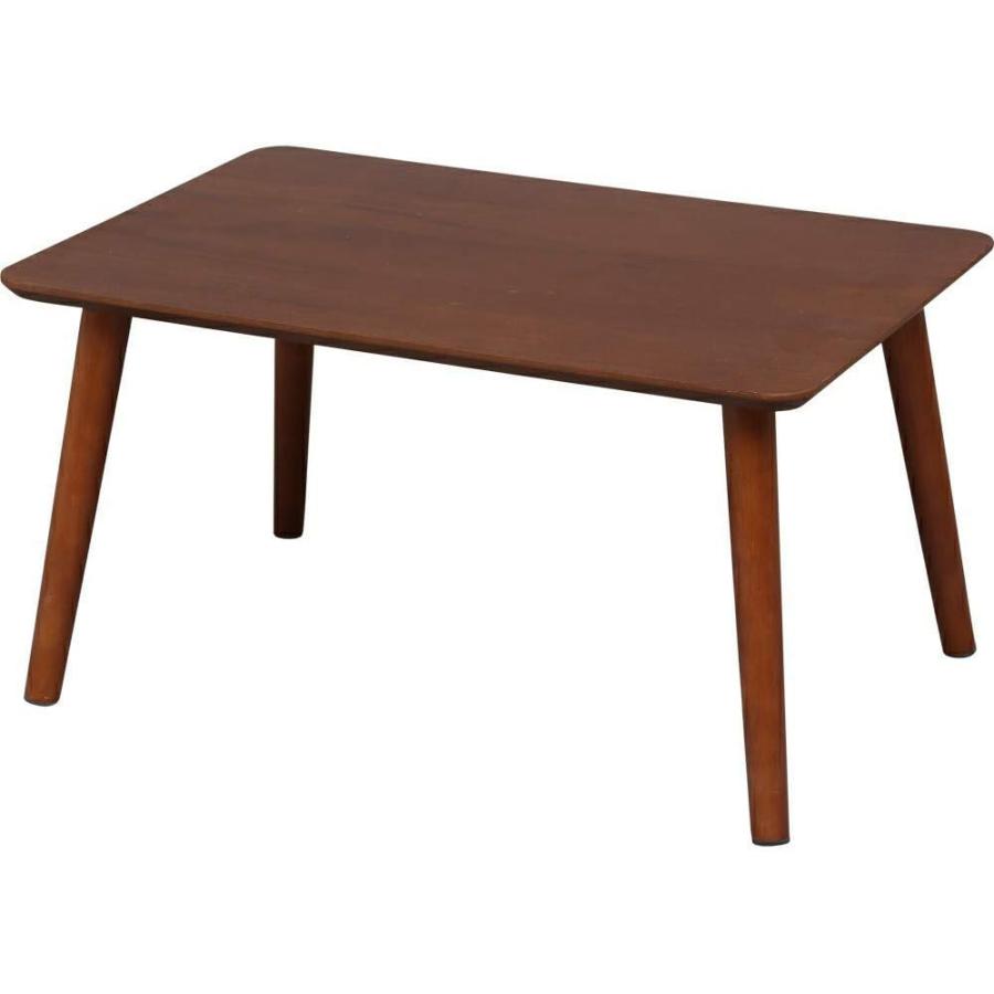 アイリスプラザ テーブル 折りたたみ ウォルナット 幅60×奥行40×高さ