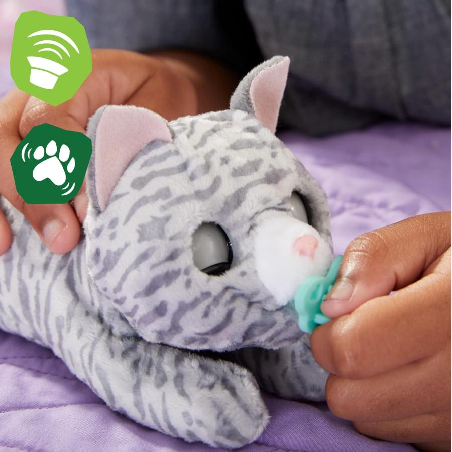 ファーリアル おひるね 赤ちゃんこねこ 電動ぬいぐるみ かわいい瞬き＆鳴き声 、対象年齢4歳以上 F4087 正規品(wg063)の画像