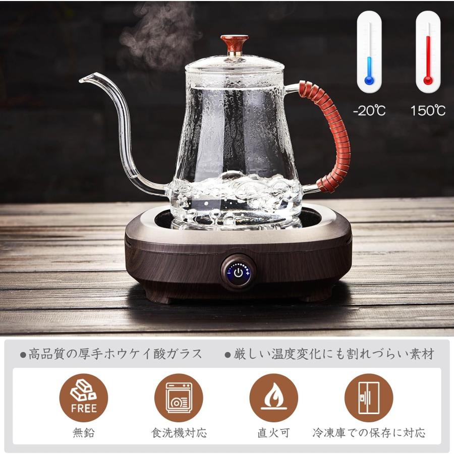 ポカロティー ドリップポット コーヒー ケトル 細口ケトル 耐熱ガラス