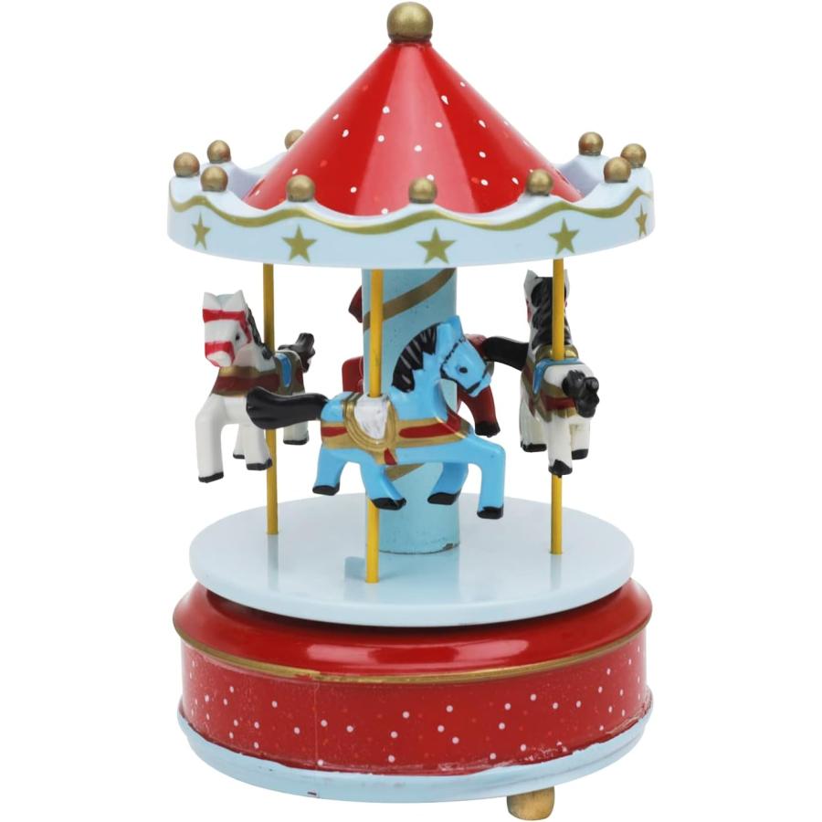 メリーゴーランド イルミネーション 遊園地 ジオラマ模型 オルゴール メリーゴーランド オルゴール 置物 木製 かわいい オルゴール