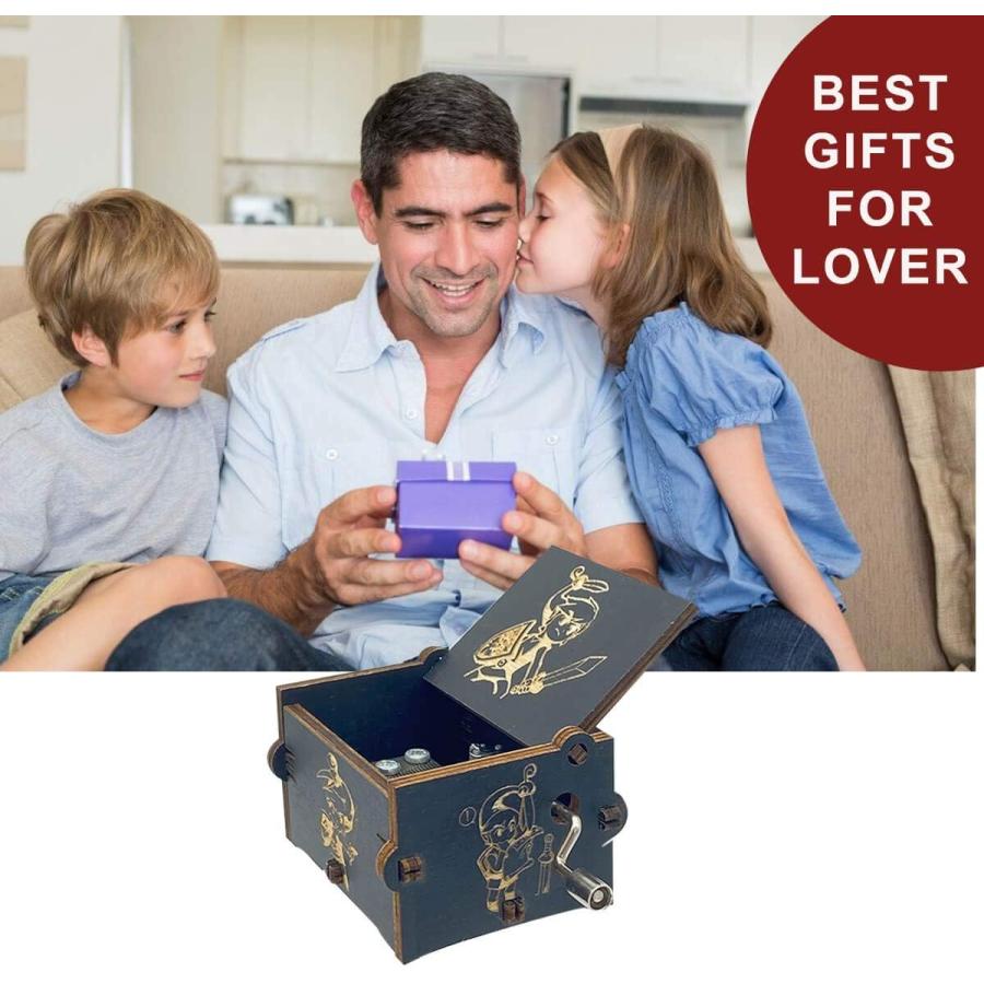 木製オルゴール 手回し木製 ゼルダの伝説 テーマ オルゴール