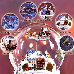 オルゴール クリスマス プレゼント スノードーム スノーオルゴール