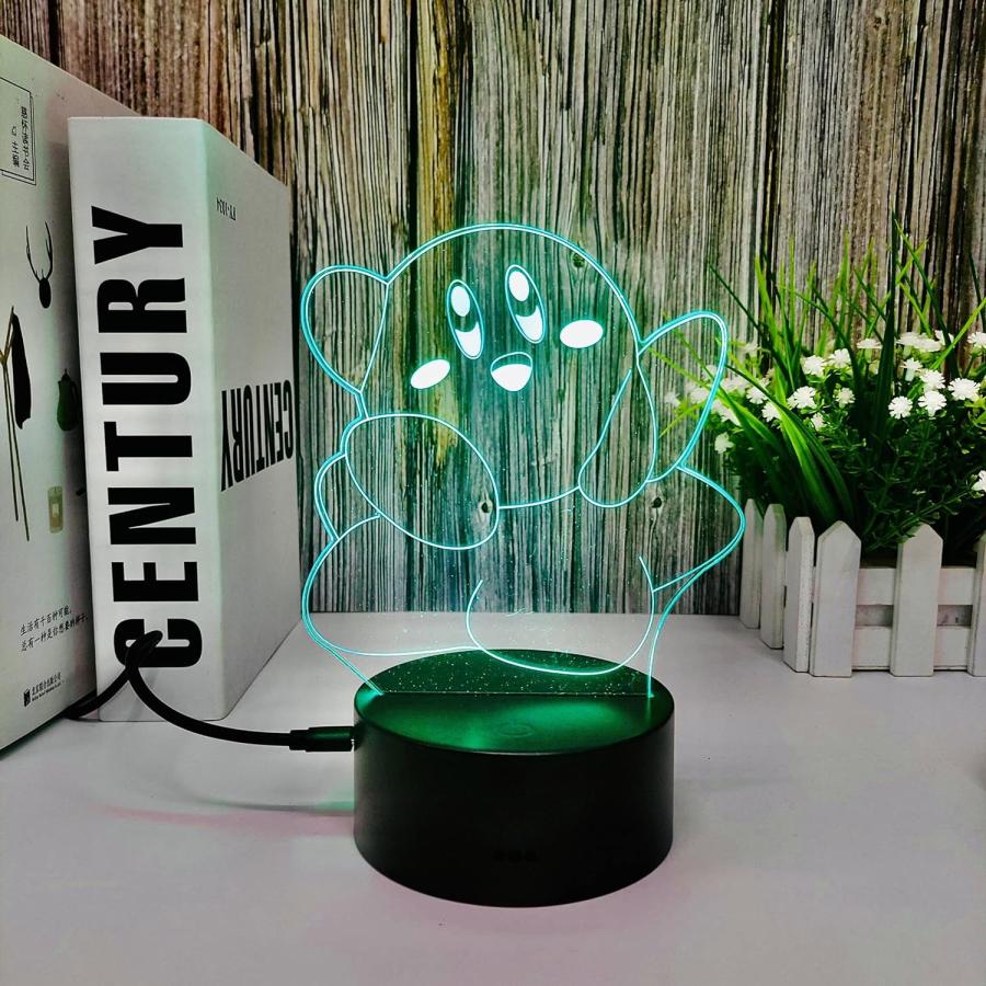 3Dランプ イリュージョン LED カービィ ナイトライト 7色 ユニーク