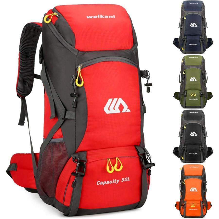 ハイキング バックパック 50L 防水 折りたたみ 登山リュックザック