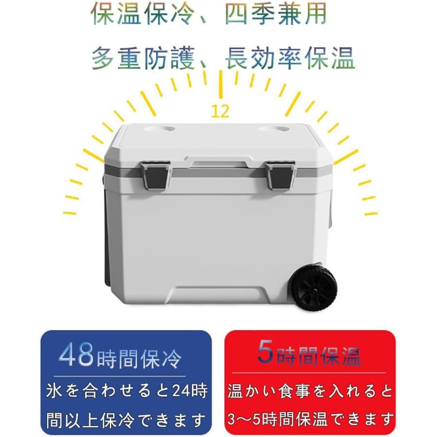 クーラーボックス ほおん保冷箱 手提 長時間 保冷 保温バッグ ランチバッグ 密閉 漏れ防止 大容量45L 防水 タイヤホイ(xv066)の画像