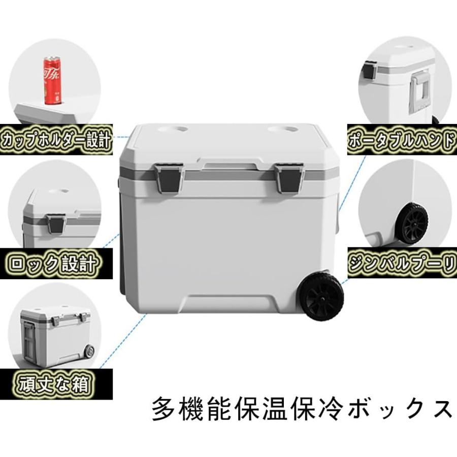 クーラーボックス ほおん保冷箱 手提 長時間 保冷 保温バッグ ランチバッグ 密閉 漏れ防止 大容量45L 防水 タイヤホイ(xv066)の画像
