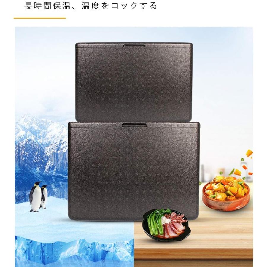 保温 保冷 発泡スチロール 箱 クーラーボックス ケータリング用 コンテナー フォームボックス デリバリー 長時間保冷 肉厚(xv247)の画像
