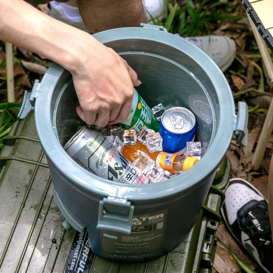 多機能 バケツ 新鮮さを保つ 屋外での使用 クーラーボックス 8L 容量 保冷バッグ 保温バッグ フィッシングクーラー キャ(xv250)の画像