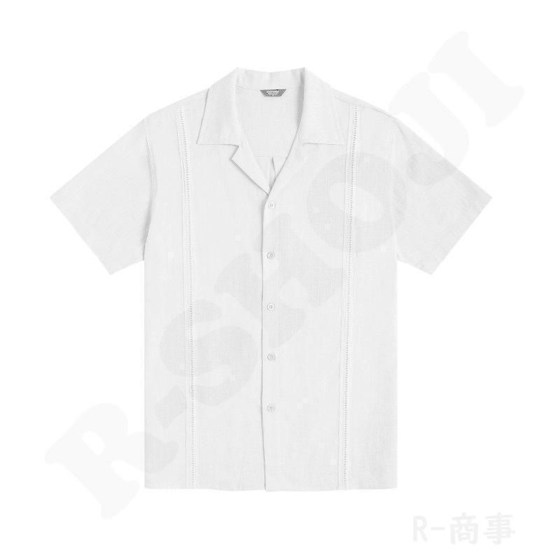 リネンシャツ 開襟シャツ メンズ 半袖 無地 涼しい オープンカラー カジュアルシャツ 男性 Vネック メンズ ファッション 定番 オシャレ 亜麻 |  | 20